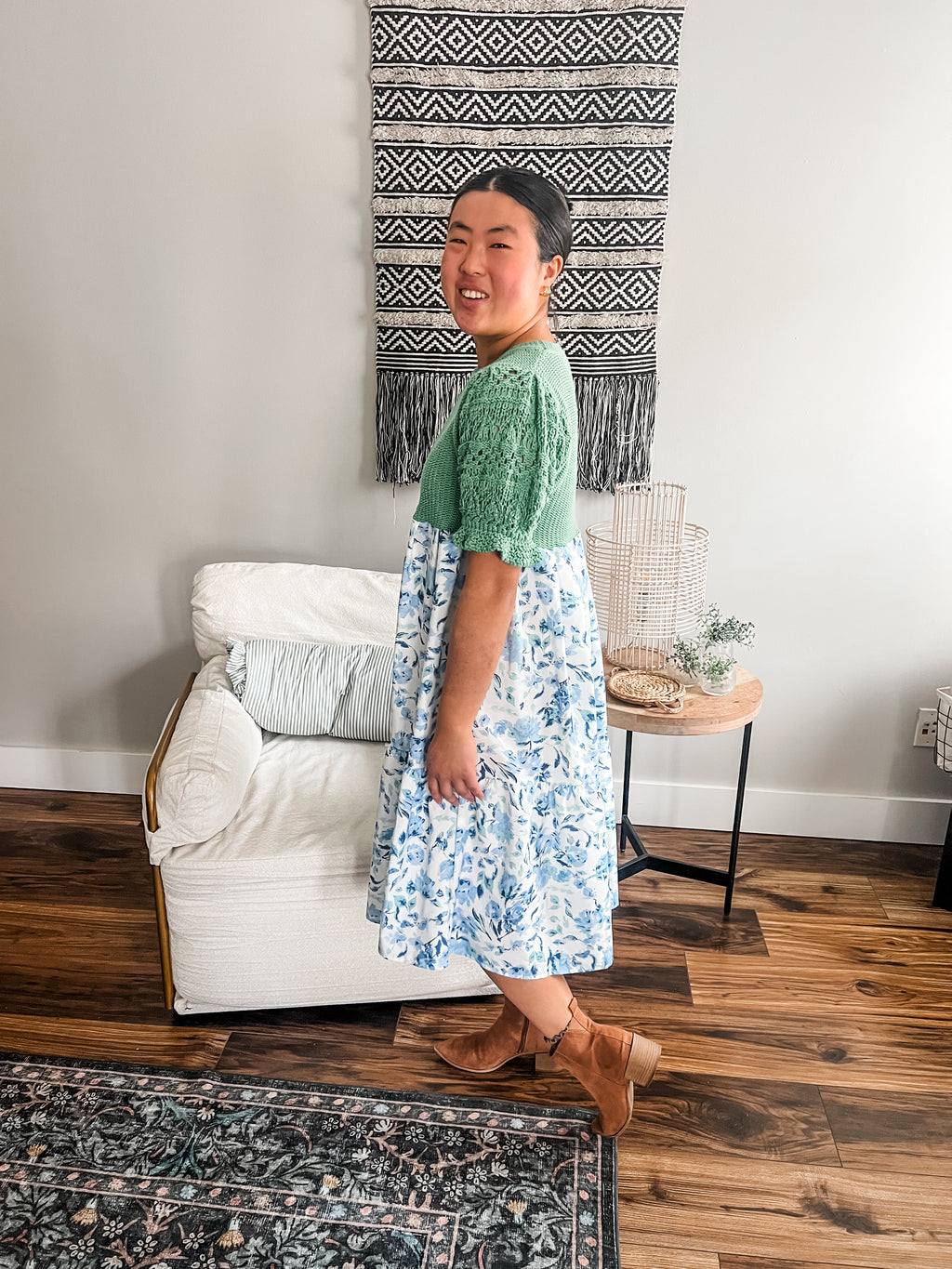 Meadow Bloom Midi Dress