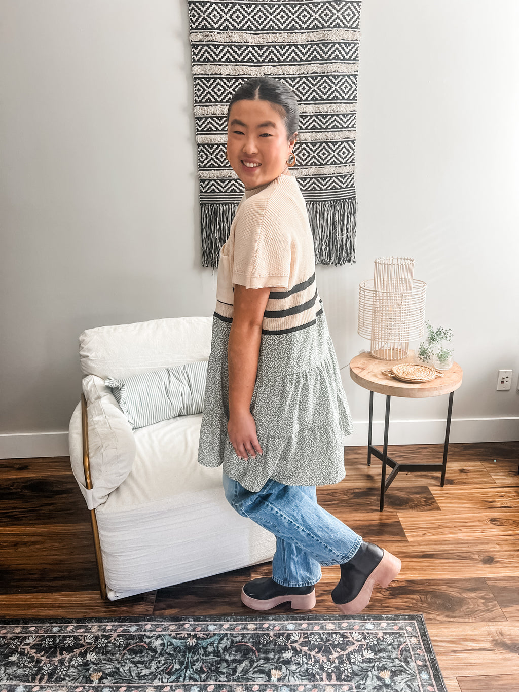 Coffee Run Colorblock Tunic