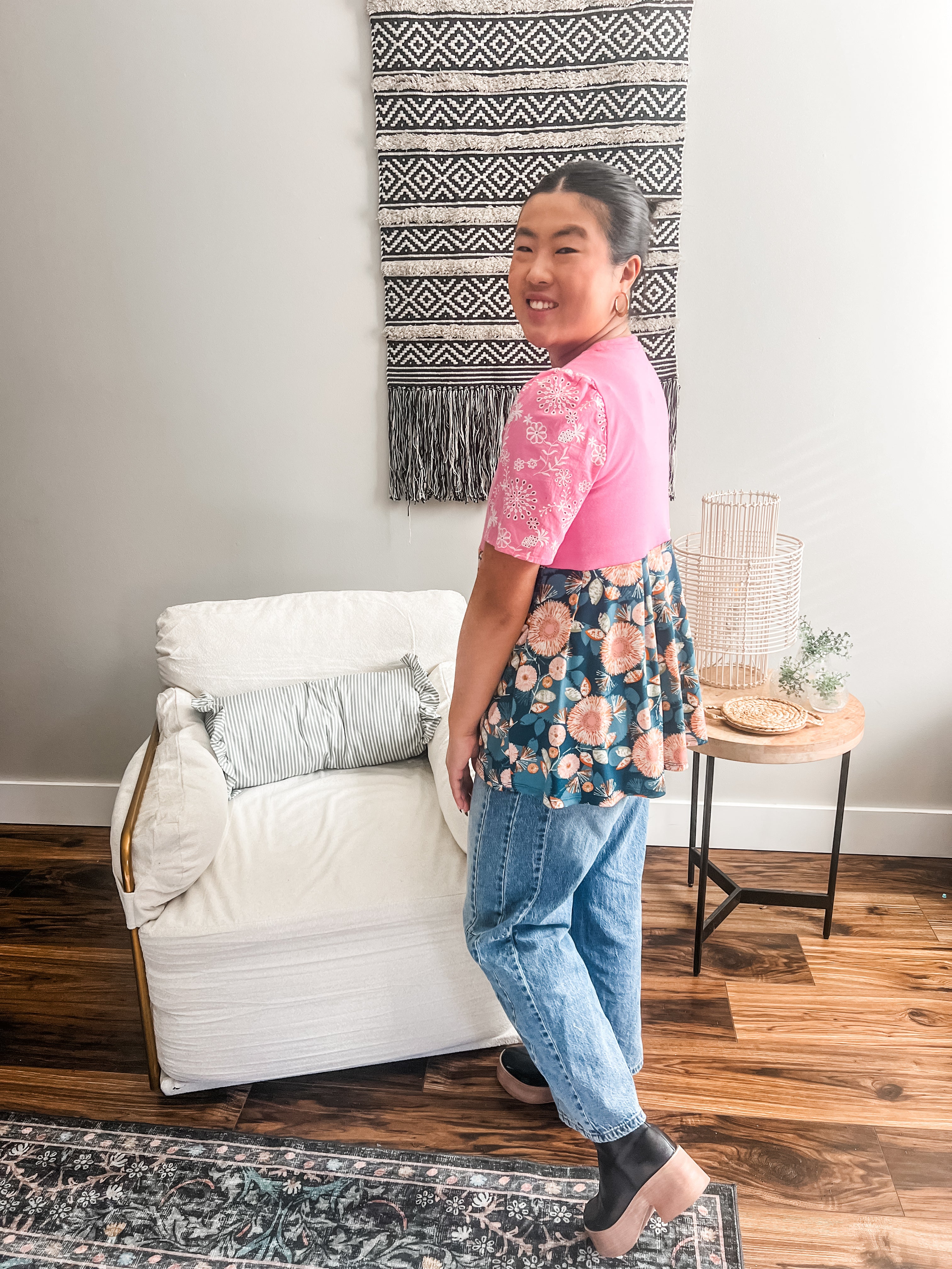 Pink Petals Babydoll Top