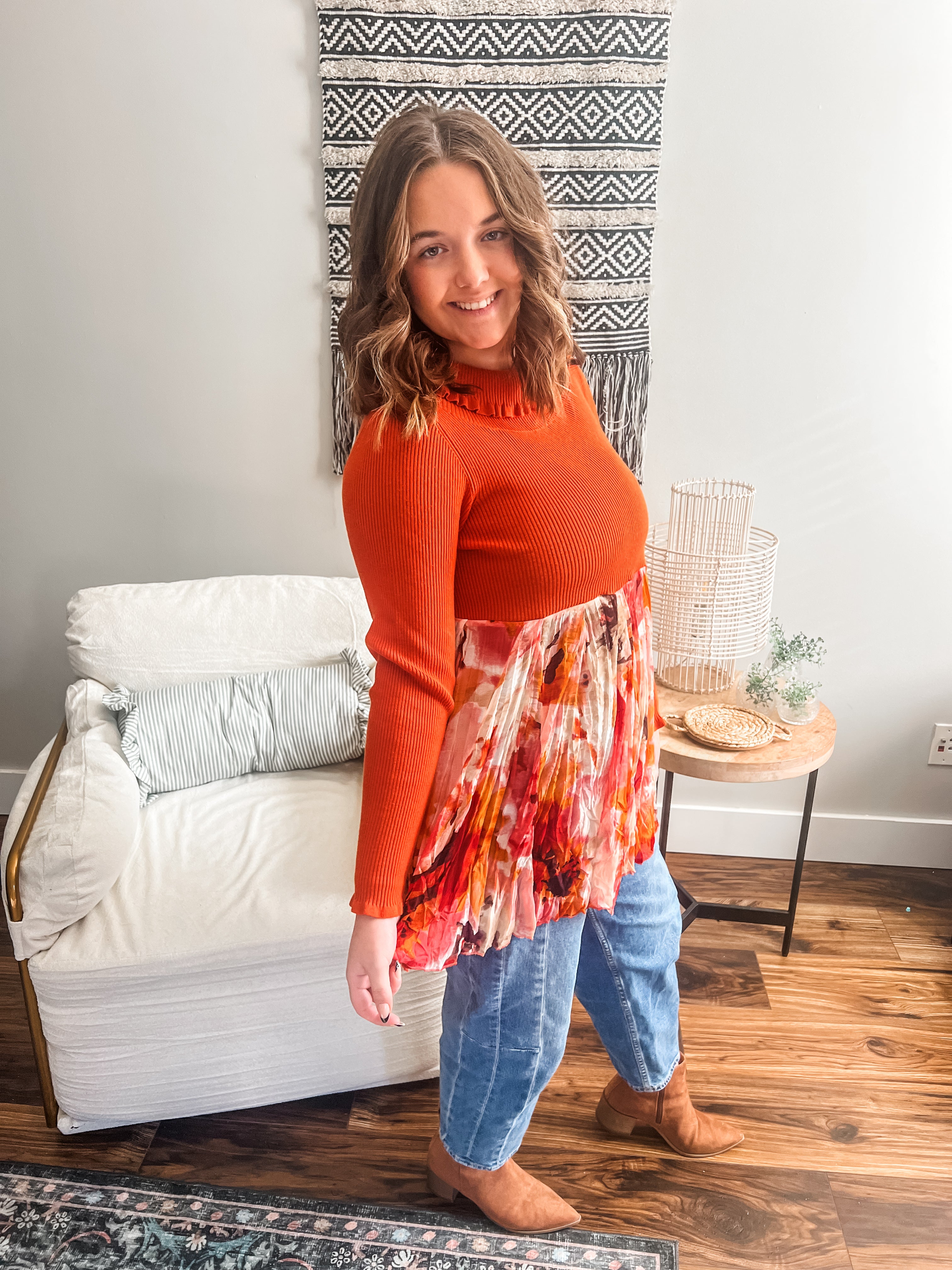 Harvest Glow Ruffle Peplum