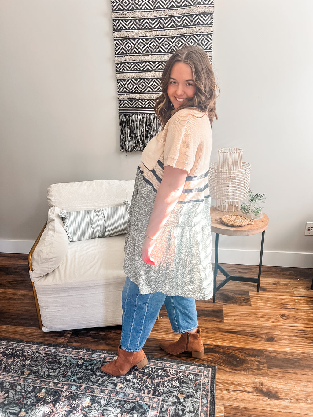 Coffee Run Colorblock Tunic