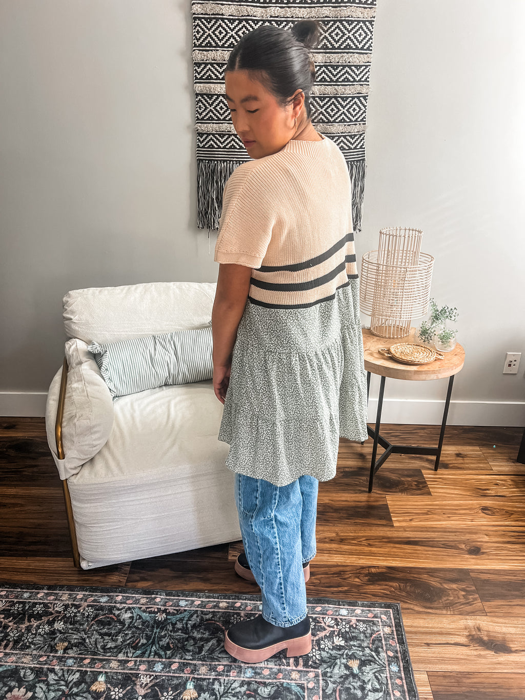 Coffee Run Colorblock Tunic