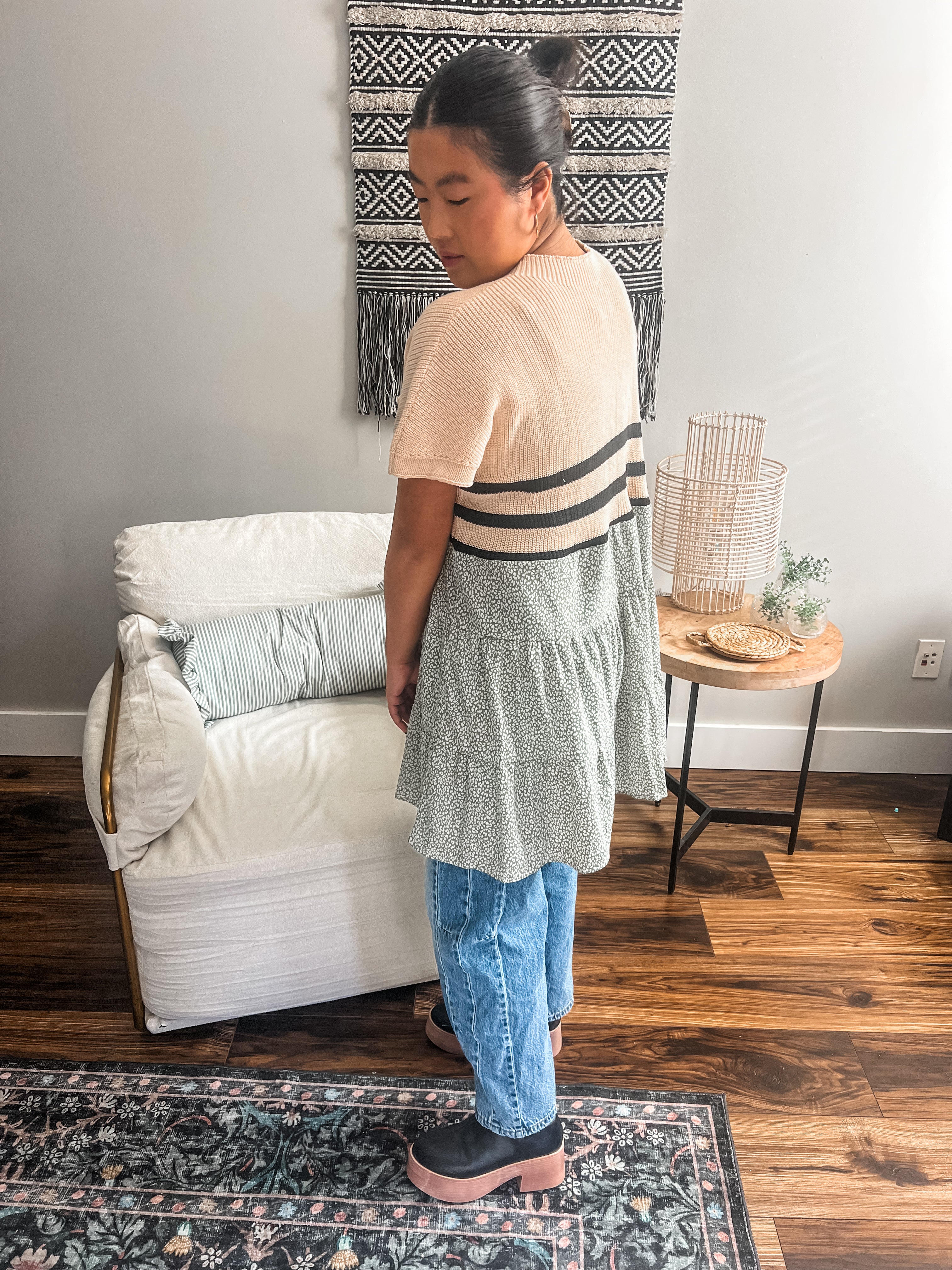 Coffee Run Colorblock Tunic