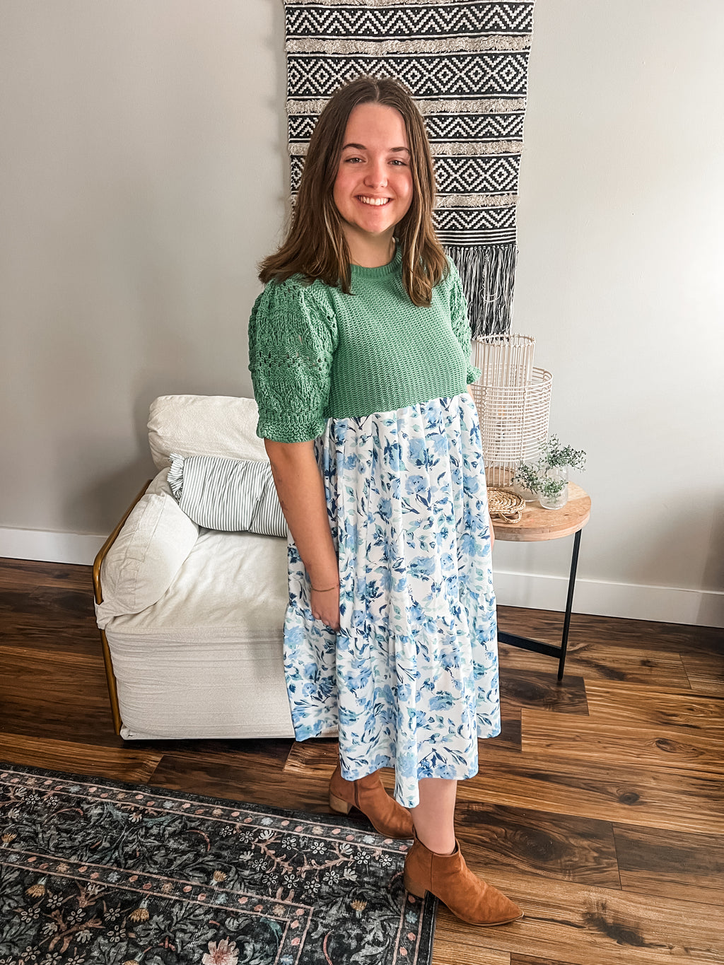 Meadow Bloom Midi Dress