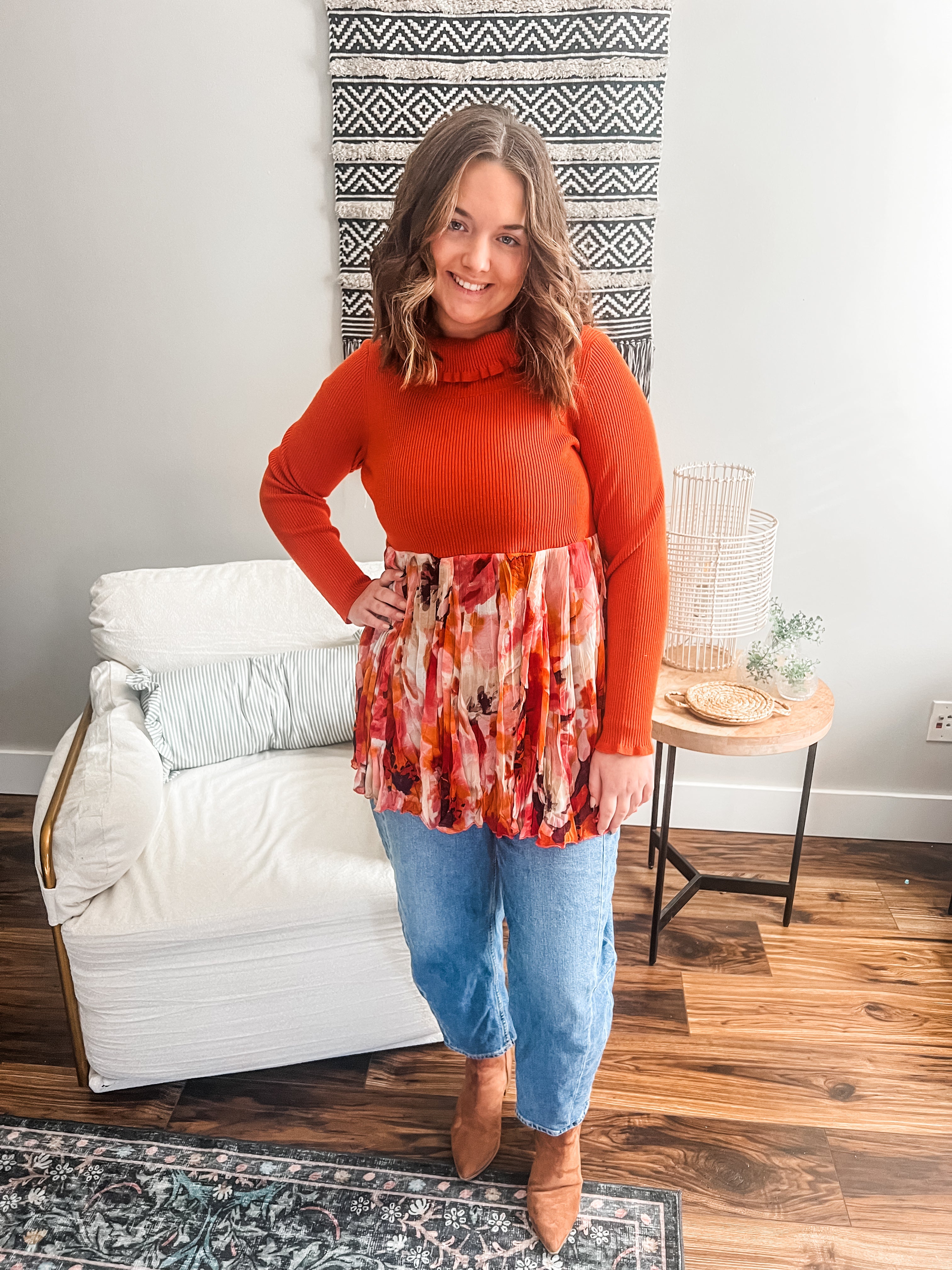 Harvest Glow Ruffle Peplum